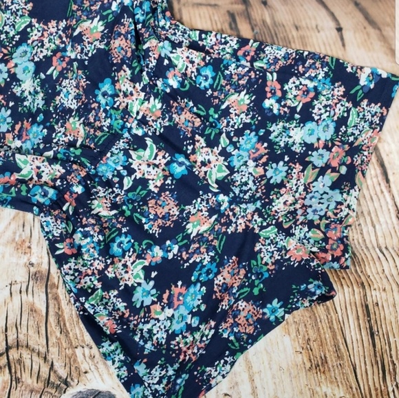 Floral Romper One Piece Shorts Outfit Sleep PJ - Picture 3 of 8